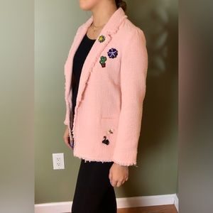 Zara woman pink blazer with embellishment size xs